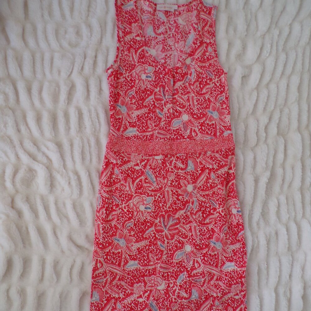 NWOT Tory Burch floral orange silk dress S - Picture 2 of 11